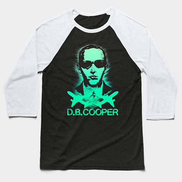 DBCooper - Green Baseball T-Shirt by Scailaret